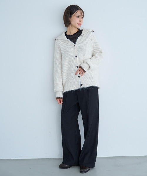 mil(ミル)の「裏ボア センタータックセミワイドパンツ【585115】(その他パンツ・レディース・ダークブラウン/テラコッタ/ブラック・FREE/S-Short/S-Regular/M-Short/M-Regular)」の15枚目の写真