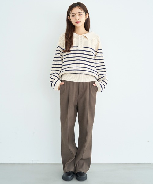 mil(ミル)の「裏ボア センタータックセミワイドパンツ【585115】(その他パンツ・レディース・ダークブラウン/テラコッタ/ブラック・FREE/S-Short/S-Regular/M-Short/M-Regular)」の16枚目の写真