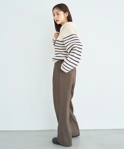mil(ミル)の「裏ボア センタータックセミワイドパンツ【585115】(その他パンツ・レディース・ダークブラウン/テラコッタ/ブラック・FREE/S-Short/S-Regular/M-Short/M-Regular)」の17枚目の写真