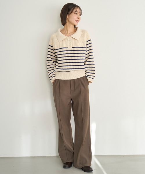 mil(ミル)の「裏ボア センタータックセミワイドパンツ【585115】(その他パンツ・レディース・ダークブラウン/テラコッタ/ブラック・FREE/S-Short/S-Regular/M-Short/M-Regular)」の20枚目の写真