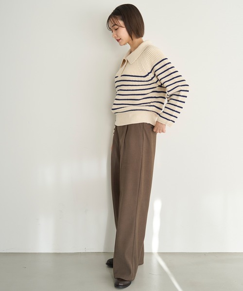 mil(ミル)の「裏ボア センタータックセミワイドパンツ【585115】(その他パンツ・レディース・ダークブラウン/テラコッタ/ブラック・FREE/S-Short/S-Regular/M-Short/M-Regular)」の21枚目の写真