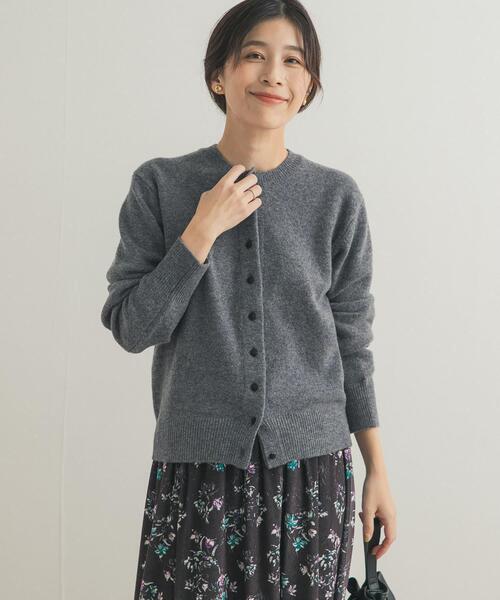 セール】ウールサテン釦コンパクトカーディガン（カーディガン/ボレロ