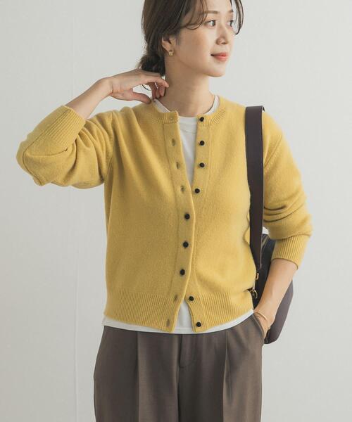 ウールサテン釦コンパクトカーディガン（カーディガン/ボレロ）｜URBAN