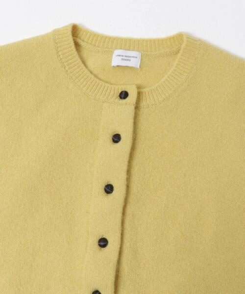 新品タグ付　ウールサテン釦コンパクトカーディガン ウールサテン釦コンパクトカーディガン（URBAN RESEARCH DOORS