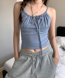 CERCA | 【 MEMECLE / メメクル 】レースアップ フリルギャザー キャミソール(キャミソール)