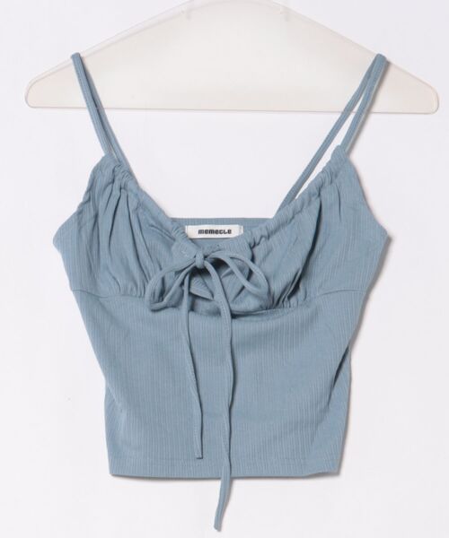 CERCA（チェルカ）の「【 MEMECLE / メメクル 】レースアップ フリルギャザー キャミソール（キャミソール・レディース・ライトブルー/ブラック/グレー/パープル・MEDIUM）」の22枚目の写真