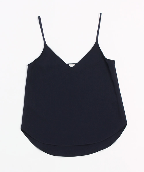 ELIN（エリン）の「ELIN / Vネック キャミソール（キャミソール・レディース・ホワイト/ネイビー・38/36）」の2枚目の写真