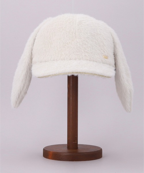 CA4LA（カシラ）の「HK RABBIT FUR（キャップ・レディース・グレー/ブラック/ホワイト・ONESIZE）」の4枚目の写真