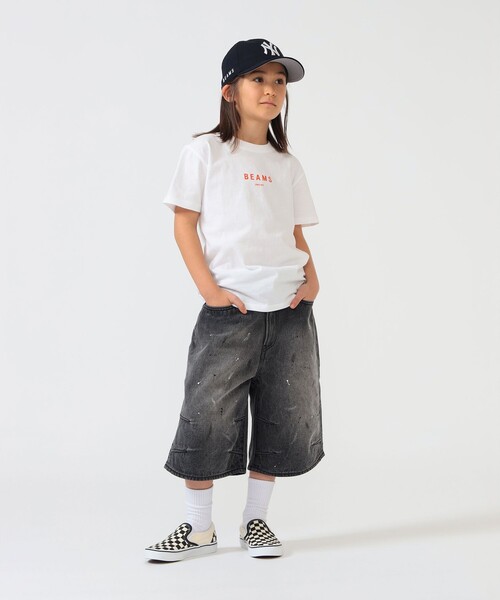 こども ビームス(コドモビームス)の「BEAMS × こども ビームス / クォーターレングス ペインター ワイド デニムパンツ 2026(110~160cm)(デニムパンツ・キッズ・サックスブルー/ブラック・S(110-120)/M(130-140))」の5枚目の写真