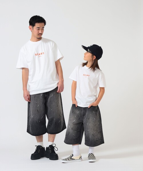 こども ビームス(コドモビームス)の「BEAMS × こども ビームス / クォーターレングス ペインター ワイド デニムパンツ 2026(110~160cm)(デニムパンツ・キッズ・サックスブルー/ブラック・S(110-120)/M(130-140))」の8枚目の写真