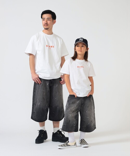 こども ビームス(コドモビームス)の「BEAMS × こども ビームス / クォーターレングス ペインター ワイド デニムパンツ 2026(110~160cm)(デニムパンツ・キッズ・サックスブルー/ブラック・S(110-120)/M(130-140))」の9枚目の写真