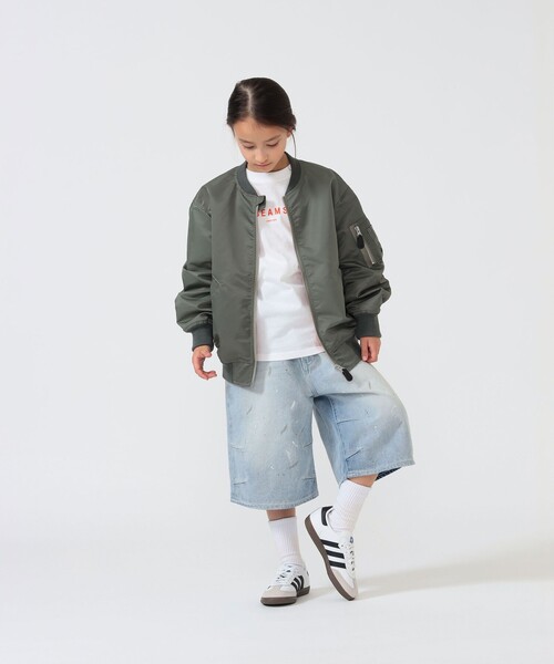 こども ビームス(コドモビームス)の「BEAMS × こども ビームス / クォーターレングス ペインター ワイド デニムパンツ 2026(110~160cm)(デニムパンツ・キッズ・サックスブルー/ブラック・S(110-120)/M(130-140))」の17枚目の写真