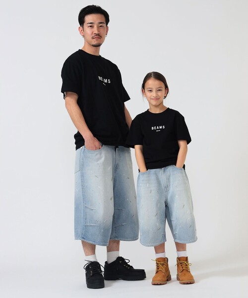 こども ビームス(コドモビームス)の「BEAMS × こども ビームス / クォーターレングス ペインター ワイド デニムパンツ 2026(110~160cm)(デニムパンツ・キッズ・サックスブルー/ブラック・S(110-120)/M(130-140))」の19枚目の写真