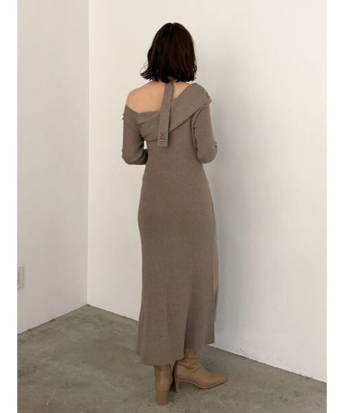 LAGUNAMOON（ラグナムーン）の「【POLO BCSコラボ】オフショルチョーカーニットワンピース（ワンピース・レディース・ブラック/ベージュ/モカ・SMALL/MEDIUM）」の14枚目の写真