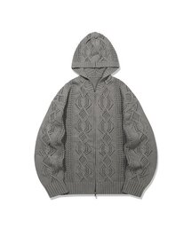 MAINBOOTH（メインブース）の「Neutral Punching Zip-up Sweater(CHARCOAL)（カーディガン/ボレロ）」