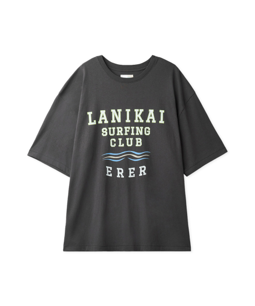ERER(エルエル)の「Overfit Vintage Painted Surf Club Artwork T-Shirt Charcoal(Tシャツ/カットソー・レディース・チャコール・1/2)」の6枚目の写真