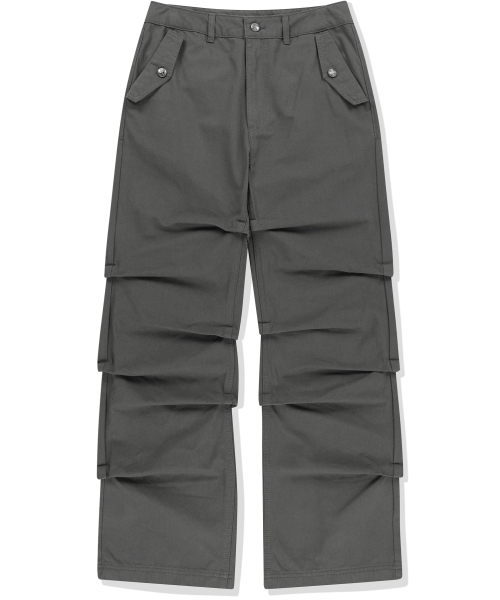 NOT4NERD（ノットフォーナード）の「Stair Shirred Flare Fit Cotton Pants - Charcoal（その他パンツ・レディース・その他・MEDIUM/LARGE/X-LARGE）」の2枚目の写真