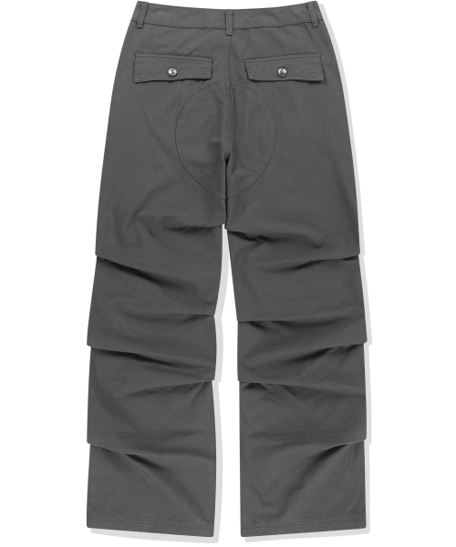NOT4NERD（ノットフォーナード）の「Stair Shirred Flare Fit Cotton Pants - Charcoal（その他パンツ・レディース・その他・MEDIUM/LARGE/X-LARGE）」の3枚目の写真