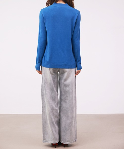 DAY CLOSET（デイ クローゼット）の「何気ない日も、きれいに見せる。長袖ハイネックリブニットトップス レディース（ニット/セーター・レディース・グレー/ホワイト/ダークブラウン/レッド・FREE）」の11枚目の写真