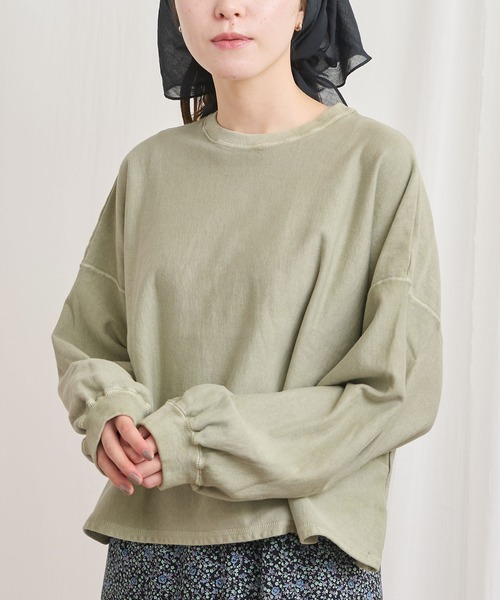 fig Ｌondon（フィグロンドン）の「pigment bio pullover（スウェット・レディース・パープル/グリーン/ピンク・FREE）」の2枚目の写真