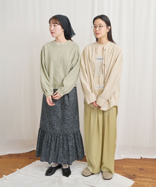 fig Ｌondon（フィグロンドン）の「pigment bio pullover（スウェット・レディース・パープル/グリーン/ピンク・FREE）」の6枚目の写真