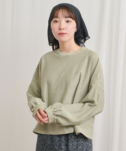 fig Ｌondon（フィグロンドン）の「pigment bio pullover（スウェット・レディース・パープル/グリーン/ピンク・FREE）」の10枚目の写真