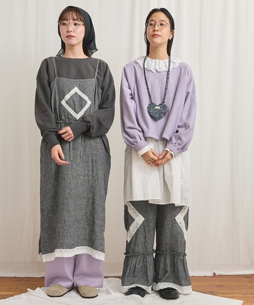 fig Ｌondon（フィグロンドン）の「pigment bio pullover（スウェット・レディース・パープル/グリーン/ピンク・FREE）」の8枚目の写真