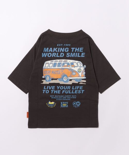 KRIFF MAYER Kid's Collection(クリフメイヤーキッズコレクション)の「【綿100%・5分袖】楽LUCK五分袖Tシャツ(BUS)(Tシャツ/カットソー・キッズ・オフホワイト/ミント/オレンジ/チャコール・160/150/140/130/120/170)」の22枚目の写真