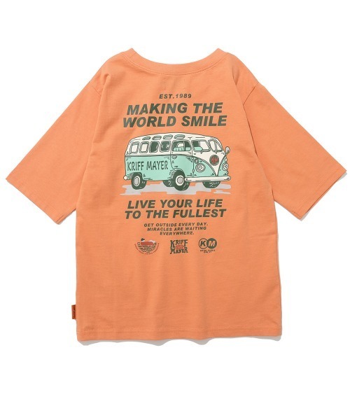 KRIFF MAYER Kid's Collection(クリフメイヤーキッズコレクション)の「【綿100%・5分袖】楽LUCK五分袖Tシャツ(BUS)(Tシャツ/カットソー・キッズ・オフホワイト/ミント/オレンジ/チャコール・160/150/140/130/120/170)」の19枚目の写真