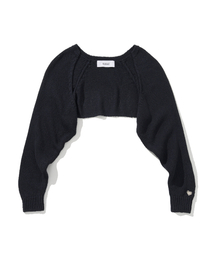 KNITTED（ニッティド）の「(W) サマー ブークル ボレロ カーディガン ネイビー（カーディガン/ボレロ）」