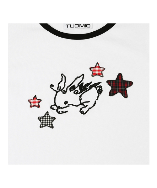 TUOMIO（トゥオミオ）の「STAR BUNNY RINGER T-SHIRT [WHITE]（Tシャツ/カットソー・レディース・その他・1/2）」の4枚目の写真