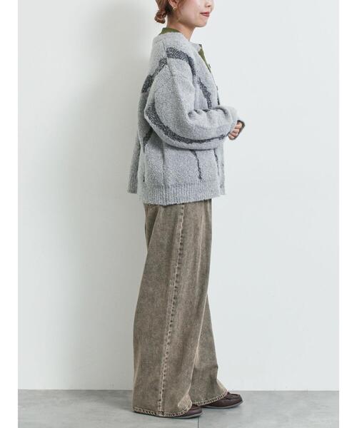 SM2（エスエムツー）の「前後2wayジャカード柄ニット（ニット/セーター・レディース・グレー/ブルー/ベージュ・F）」の4枚目の写真