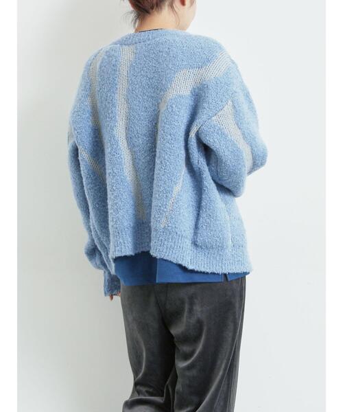 SM2（エスエムツー）の「前後2wayジャカード柄ニット（ニット/セーター・レディース・グレー/ブルー/ベージュ・F）」の8枚目の写真
