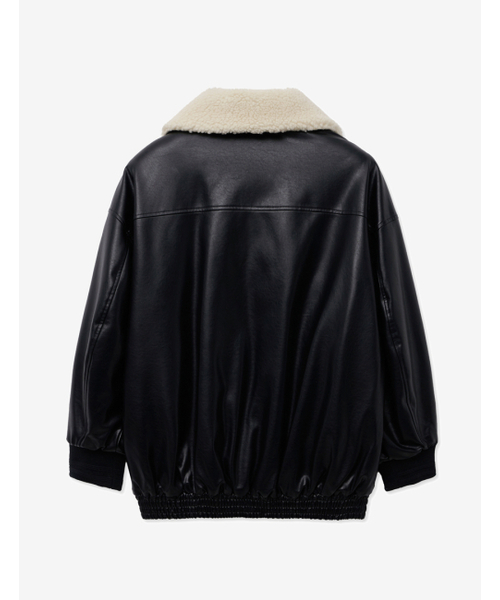LADY VOLUME(レディーボリューム)の「SHEARING VINTAGE WASHED LEATHER PADDING JUMPER_BLACK(ダウンジャケット/コート・レディース・その他・FREE)」の13枚目の写真