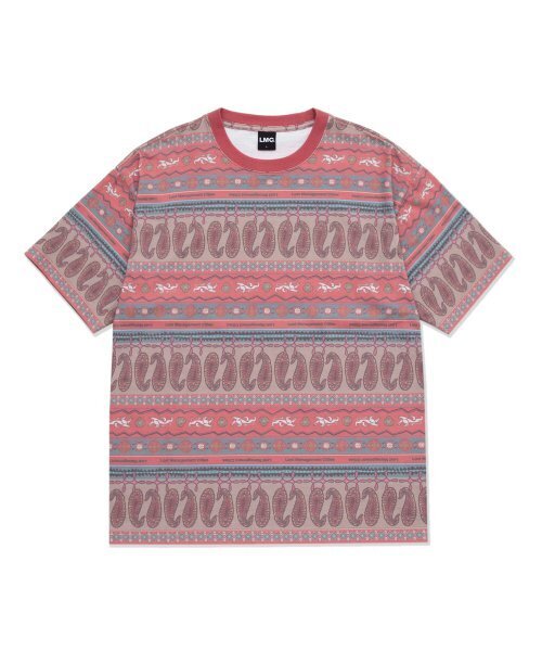LMCの「LMC ETHNIC PAISLEY STRIPE TEE red(Tシャツ/カットソー・レディース・その他・SMALL/LARGE)」の1枚目の写真