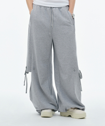 DOUBLE LAYERED SWEATPANTS [HEATHER GREY]