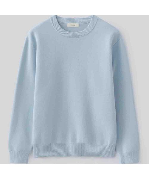 FABREGAT(ファブレガ)の「バードアイラウンドニット (9COLOR)(ニット/セーター・メンズ・アイボリー/ブラック/スカイブルー/チャコール/ベージュ/レンガ/ダークネイビー/ダークブラウン/ホワイト・2/3)」の7枚目の写真