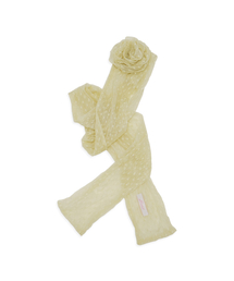 HETIT（ヘティ）の「リンクルドットローズスカーフ（レモン）（バンダナ/スカーフ）」