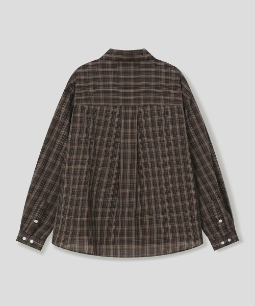 SLOW RECORD HOUSE(スローレコードハウス)の「ケインチェックシャツ_ブラウン(シャツ/ブラウス・レディース・その他・LARGE/SMALL/MEDIUM)」の2枚目の写真