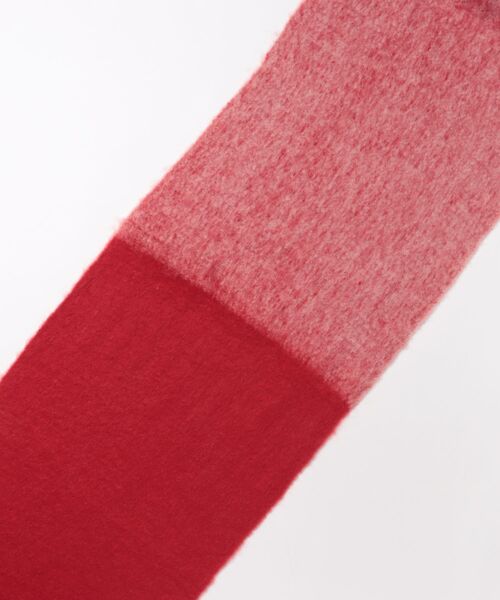 Narcissus（ナルシス）の「バイカラーマフラー（マフラー・レディース・ブラック/レッド/イエロー・FREE）」の18枚目の写真