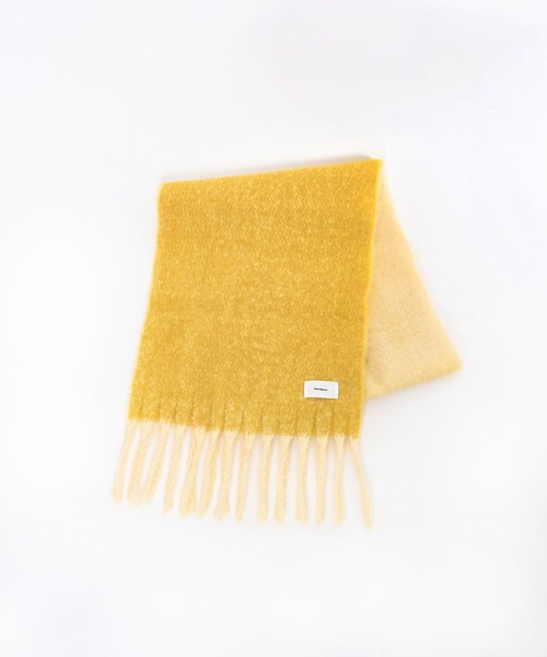 Narcissus（ナルシス）の「バイカラーマフラー（マフラー・レディース・ブラック/レッド/イエロー・FREE）」の10枚目の写真