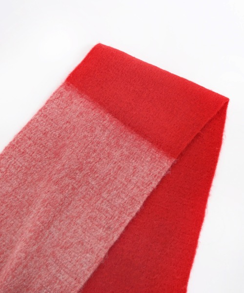 Narcissus（ナルシス）の「バイカラーマフラー（マフラー・レディース・ブラック/レッド/イエロー・FREE）」の15枚目の写真