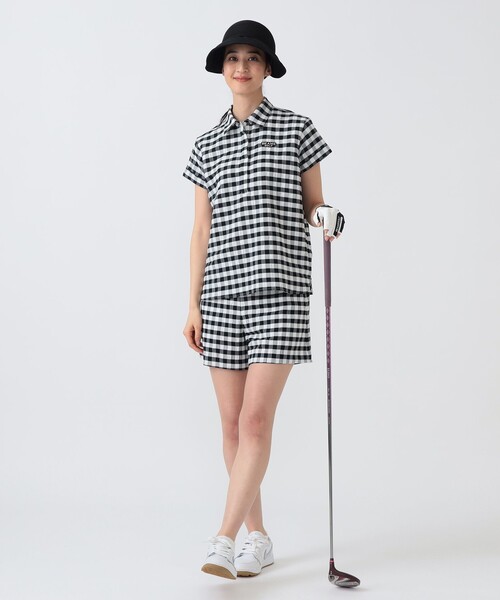 BEAMS GOLF（ビームスゴルフ）の「PURPLE LABEL / ビッグギンガムチェック ショートパンツ（その他パンツ・レディース・ブラック/ベージュ・SMALL/MEDIUM）」の3枚目の写真