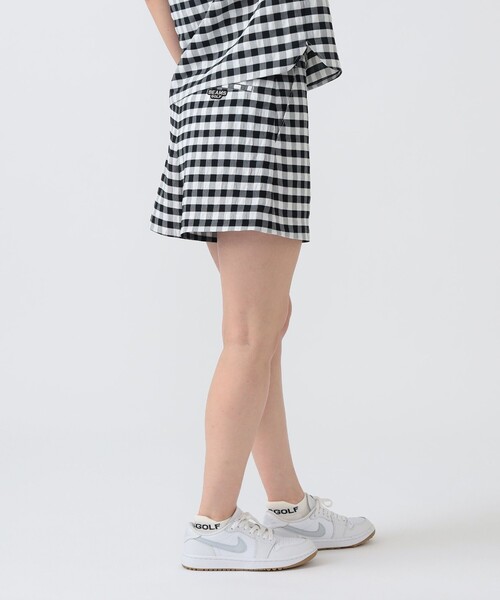 BEAMS GOLF（ビームスゴルフ）の「PURPLE LABEL / ビッグギンガムチェック ショートパンツ（その他パンツ・レディース・ブラック/ベージュ・SMALL/MEDIUM）」の6枚目の写真