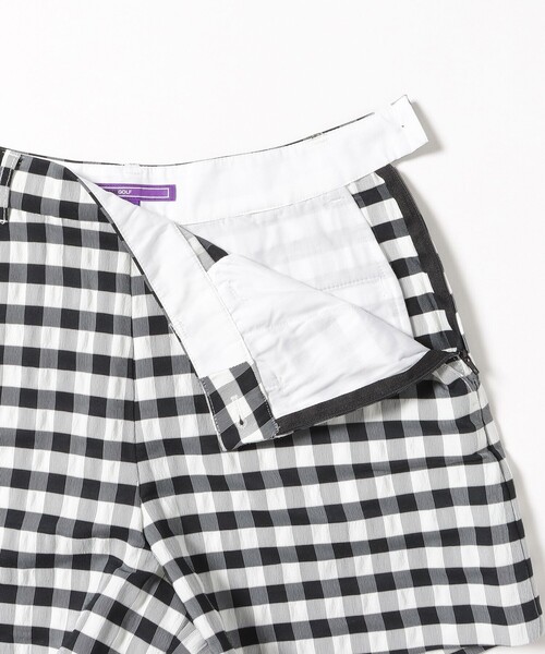 BEAMS GOLF（ビームスゴルフ）の「PURPLE LABEL / ビッグギンガムチェック ショートパンツ（その他パンツ・レディース・ブラック/ベージュ・SMALL/MEDIUM）」の18枚目の写真