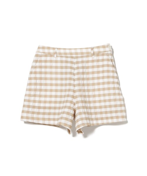 BEAMS GOLF（ビームスゴルフ）の「PURPLE LABEL / ビッグギンガムチェック ショートパンツ（その他パンツ・レディース・ブラック/ベージュ・SMALL/MEDIUM）」の9枚目の写真