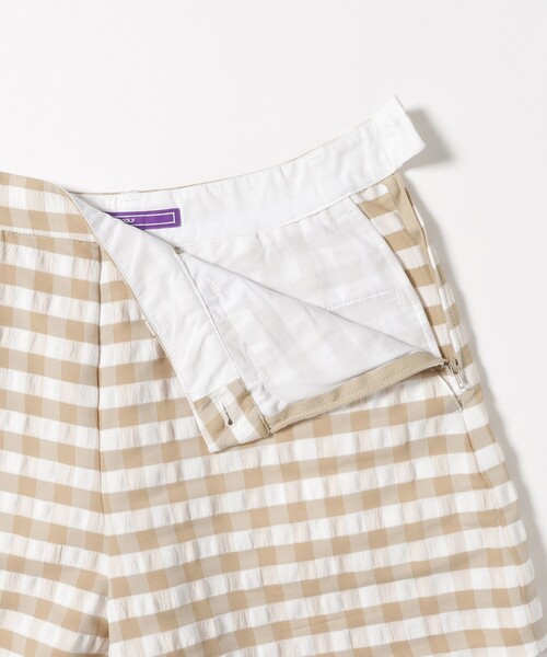 BEAMS GOLF（ビームスゴルフ）の「PURPLE LABEL / ビッグギンガムチェック ショートパンツ（その他パンツ・レディース・ブラック/ベージュ・SMALL/MEDIUM）」の11枚目の写真