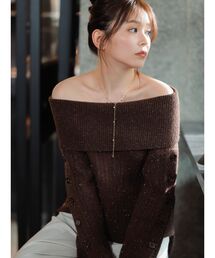 dazzlin | 【久間田琳加コラボ】オフショルオーバーニットトップス(ニット/セーター)