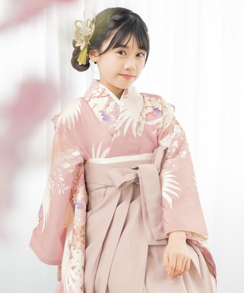 SOUBIEN(ソウビエン)の「【floro by SOUBIEN】ハイジュニア袴4点セット(着物・襦袢・下帯・袴)(着物・キッズ・ターコイズブルー系/グリーン系/ホワイト系その他/レッド系/ピンクベージュ/ピンク系/ブルー系/ネイビー系/スモーキーグリーン系1・M/S/L/SS/LL)」の14枚目の写真