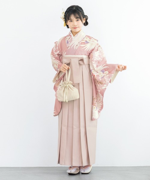 SOUBIEN(ソウビエン)の「【floro by SOUBIEN】ハイジュニア袴4点セット(着物・襦袢・下帯・袴)(着物・キッズ・ターコイズブルー系/グリーン系/ホワイト系その他/レッド系/ピンクベージュ/ピンク系/ブルー系/ネイビー系/スモーキーグリーン系1・M/S/L/SS/LL)」の15枚目の写真